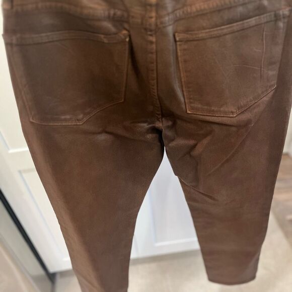 NYDJ Brown Leather Pants - Picture 3 of 4